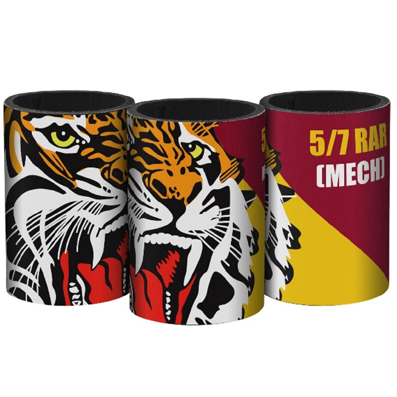 Keep your drinks cool and refreshing with the 5/7 RAR Drink Cooler. Designed for the 5/7 Battalion Royal Australian Regiment, this high-quality Neoprene drink cooler features quality stitching and a sturdy base. www.moralepatches.com.au