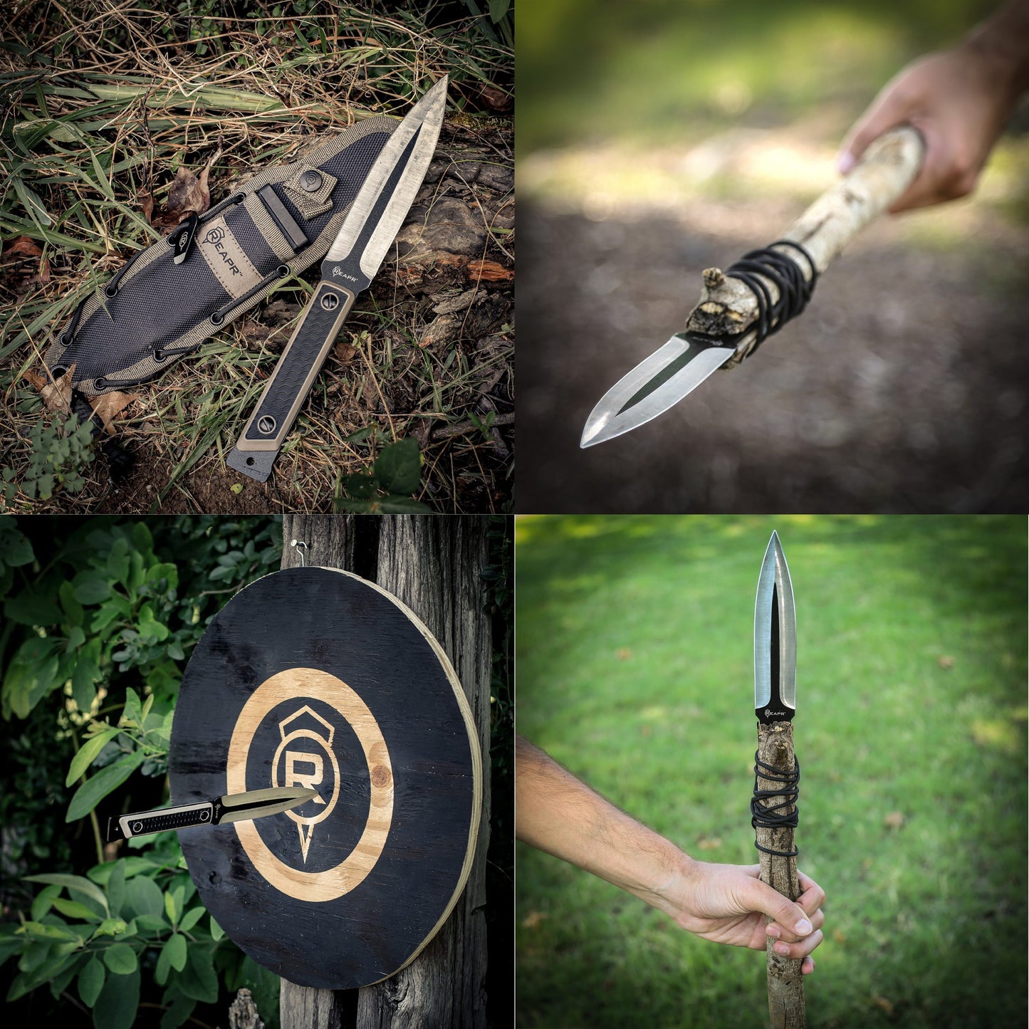 Build your own survival spear with this dual purpose Versa Spear Dagger from Reapr. Simply remove the dagger handle with the included take-down wrench and use the included paracord to affix the spearhead to a shaft of your choice. www.moralepatches.com.au