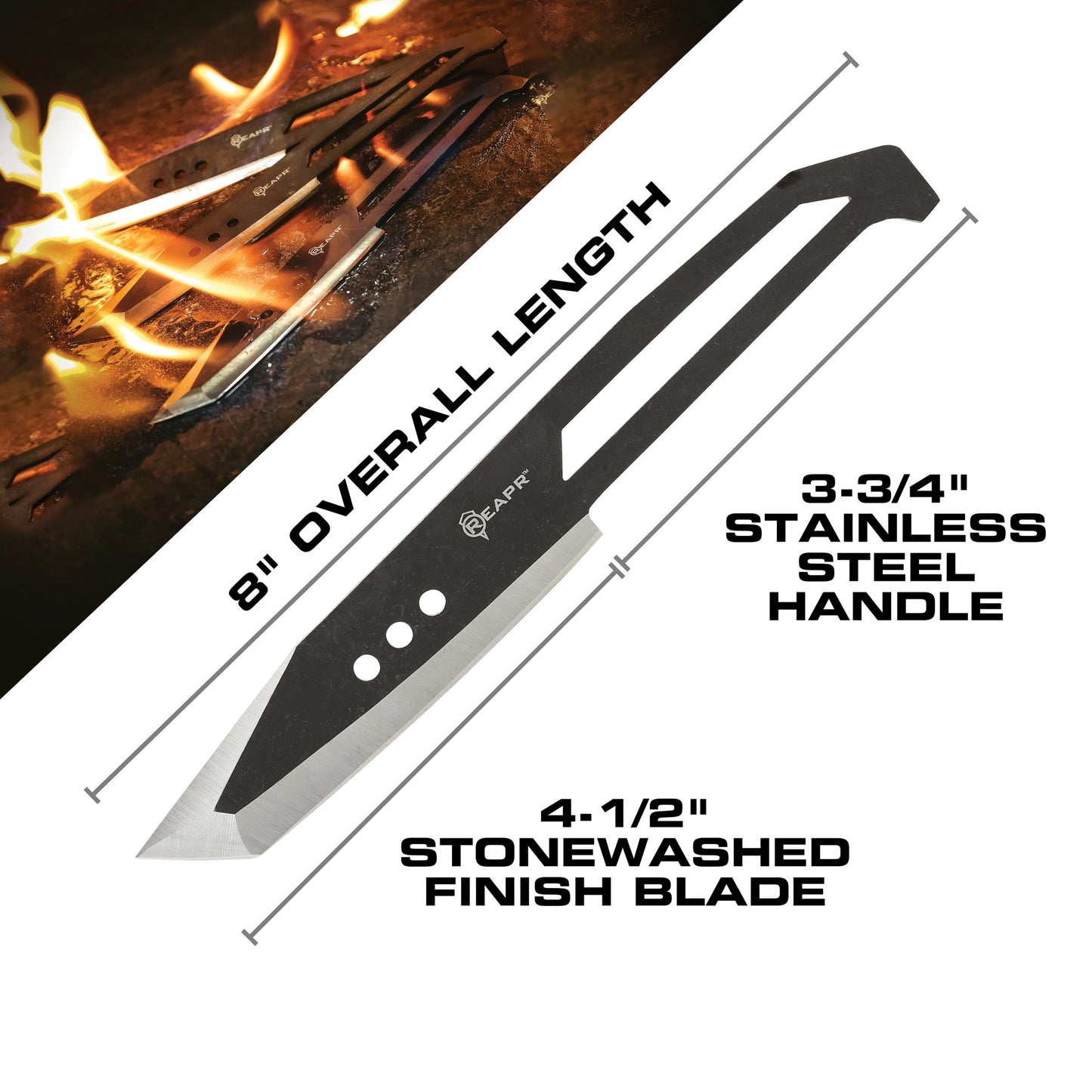 Hit the bullseye every time with these perfectly-balanced throwers. The Reapr 3 Piece Chuk Knives set is ideal for camping, parties, barbecues, and other outdoor activities. www.moralepatches.com.au