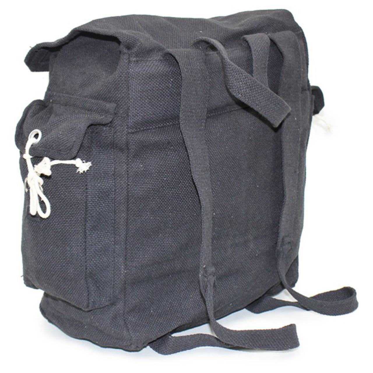 Originally used as a military backpack, the Haversack’s heavy-duty canvas offers lightweight durability when carrying your belongings. With its top-loading main compartment secured by buckles and its external compartments secured by press buttons and rope, it offers varied practicality and versatility. www.moralepatches.com.au