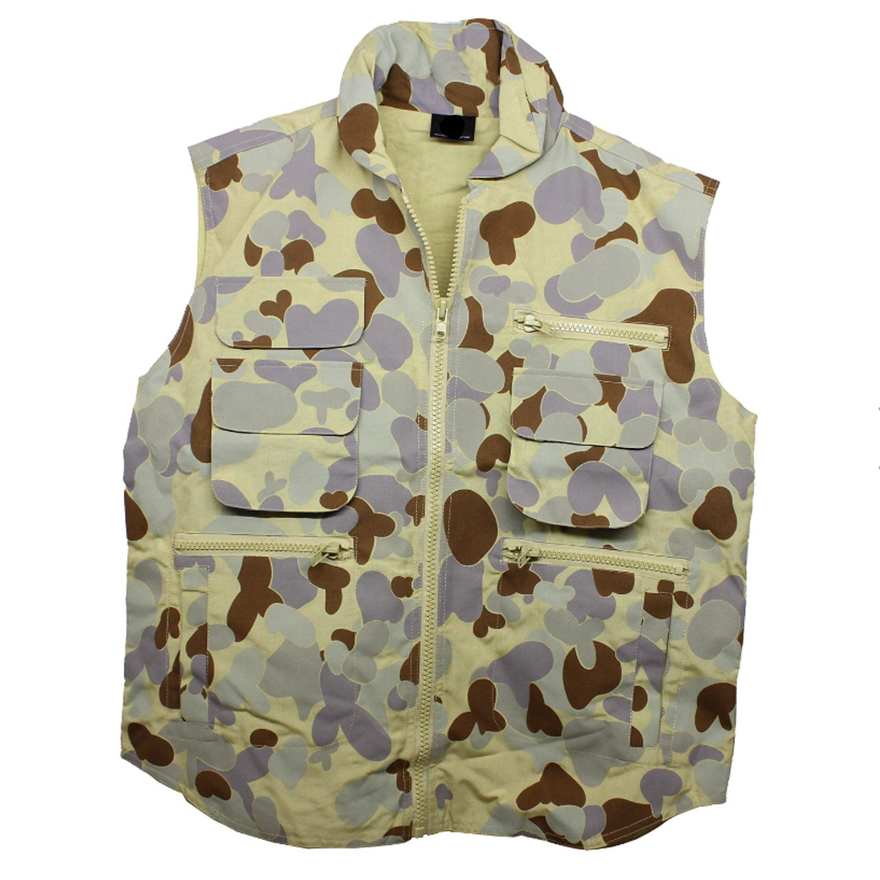 The Ranger Vest DPDU is designed for those who require versatility in their wardrobe. Offering 8 pockets, with a range of velcro flaps, zips, and hand-warmers, this high-utility vest is made of a blend of 75% cotton and 25% polyester for the outer shell and 100% cotton for the inner, providing a refined, luxurious look and feel. Perfect for outdoor wear, this multi-purpose vest is a must-have item for the fashion-forward and practical. www.moralepatches.com.au