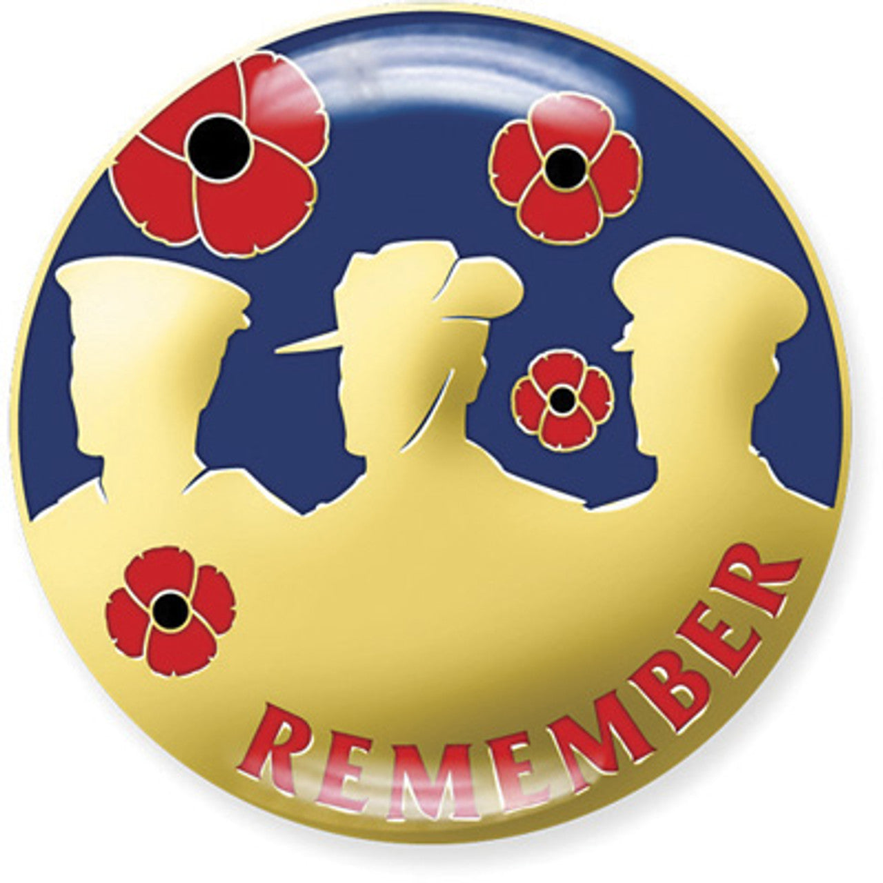The Remember Poppy Badge On Card is a beautiful lapel pin that pays tribute to the brave men and women of the navy, army, and air force. This 20mm gold-plated and colour enamelled metal lapel pin is the perfect way to commemorate their service and show your support. www.moralepatches.com.au