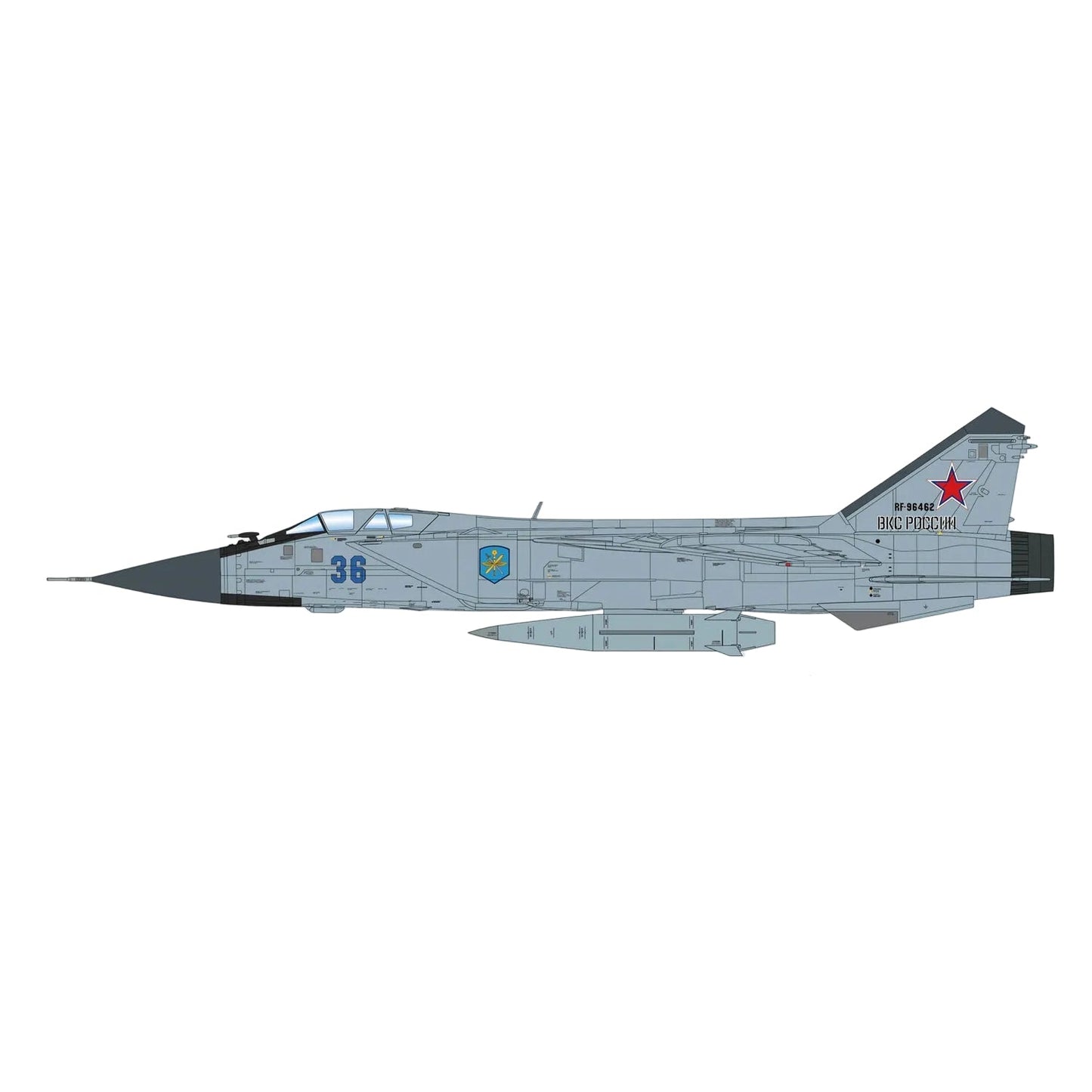 1/72 MIG-31K (with KH-47 Missile) Bort 36, Russian Long Range Aviation Command (with Extra 4 x R-37 Missiles) by Hobby Master delivers interceptor scale detail for military aircraft collectors and modern missile platform displays. www.moralepatches.com.au