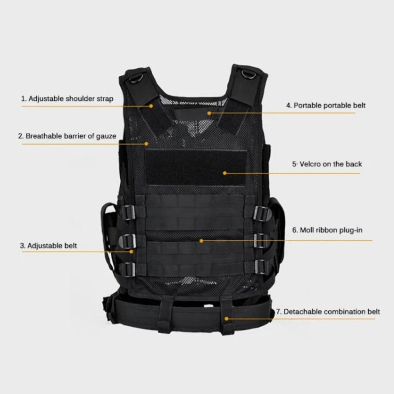 Crafted with high-density 600D polyester, strong zippers, and breathable mesh, this adjustable outdoor tactical vest is designed to be both comfortable and durable. www.moralepatches.com.au