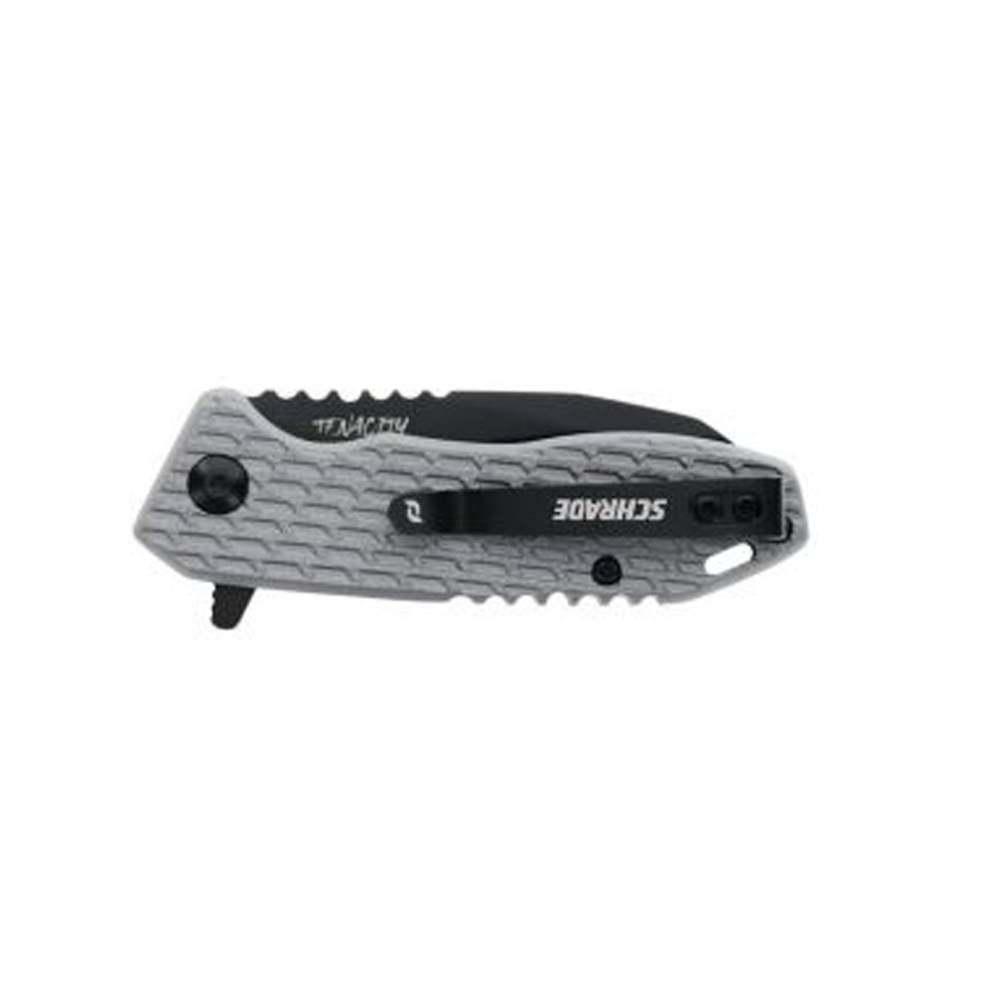 The TENACITY BLK is a member of the Schrade DELTA Class. This compact folder features a Modified Drop Point AUS-10 Blade, Ultra Glide Technology, Aluminum Handle and Liner Locking System. The TENACITY, for those who’s only adequate response to getting knocked down, is getting right back up, time and time again. www.moralepatches.com.au