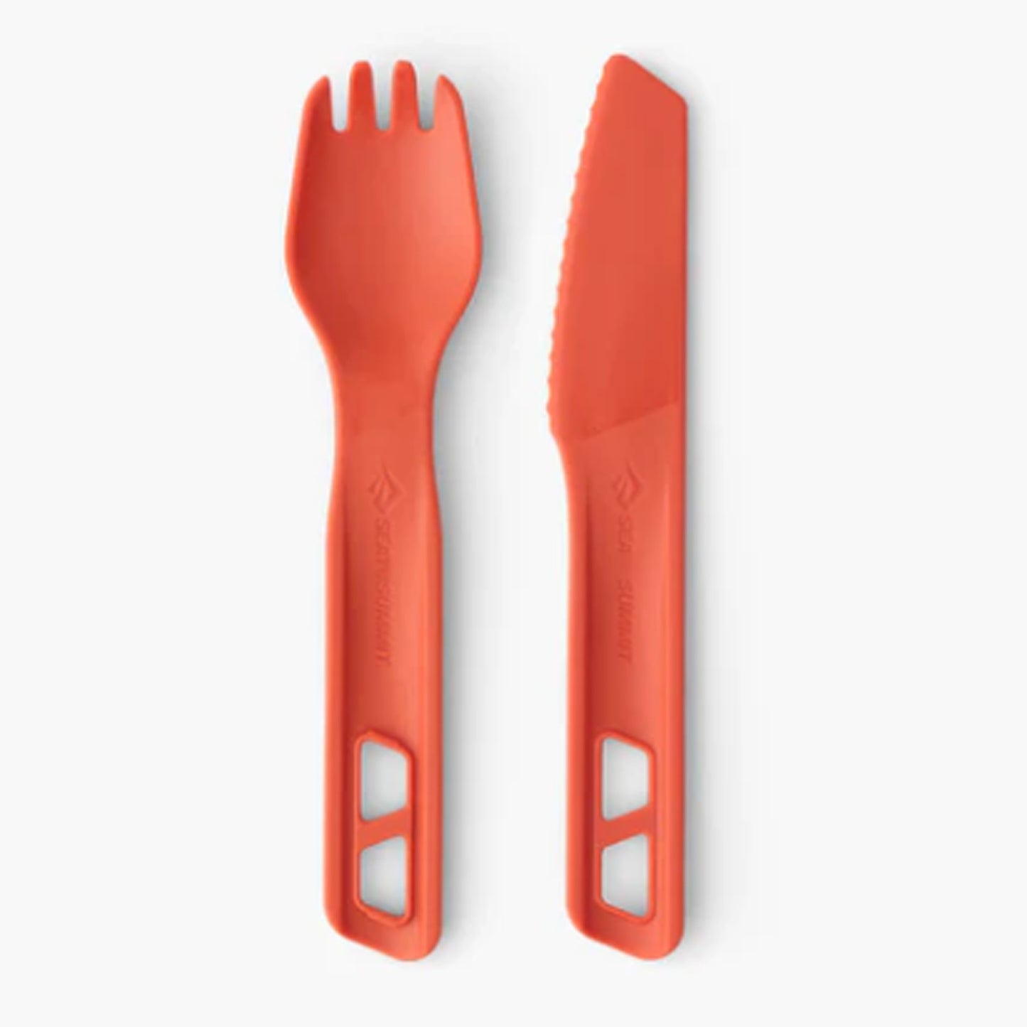 Sleek and strong, the 2-piece Passage Cutlery Set features a Knife and Spork that is perfect for the minimalist camper. The handles can be snapped together for transport; or connected in opposite directions to create a long spork Built of EU food-grade fibreglass-reinforced polypropylene, Passage Cutlery is designed to fit into our Frontier cookware. www.moralepatches.com.au