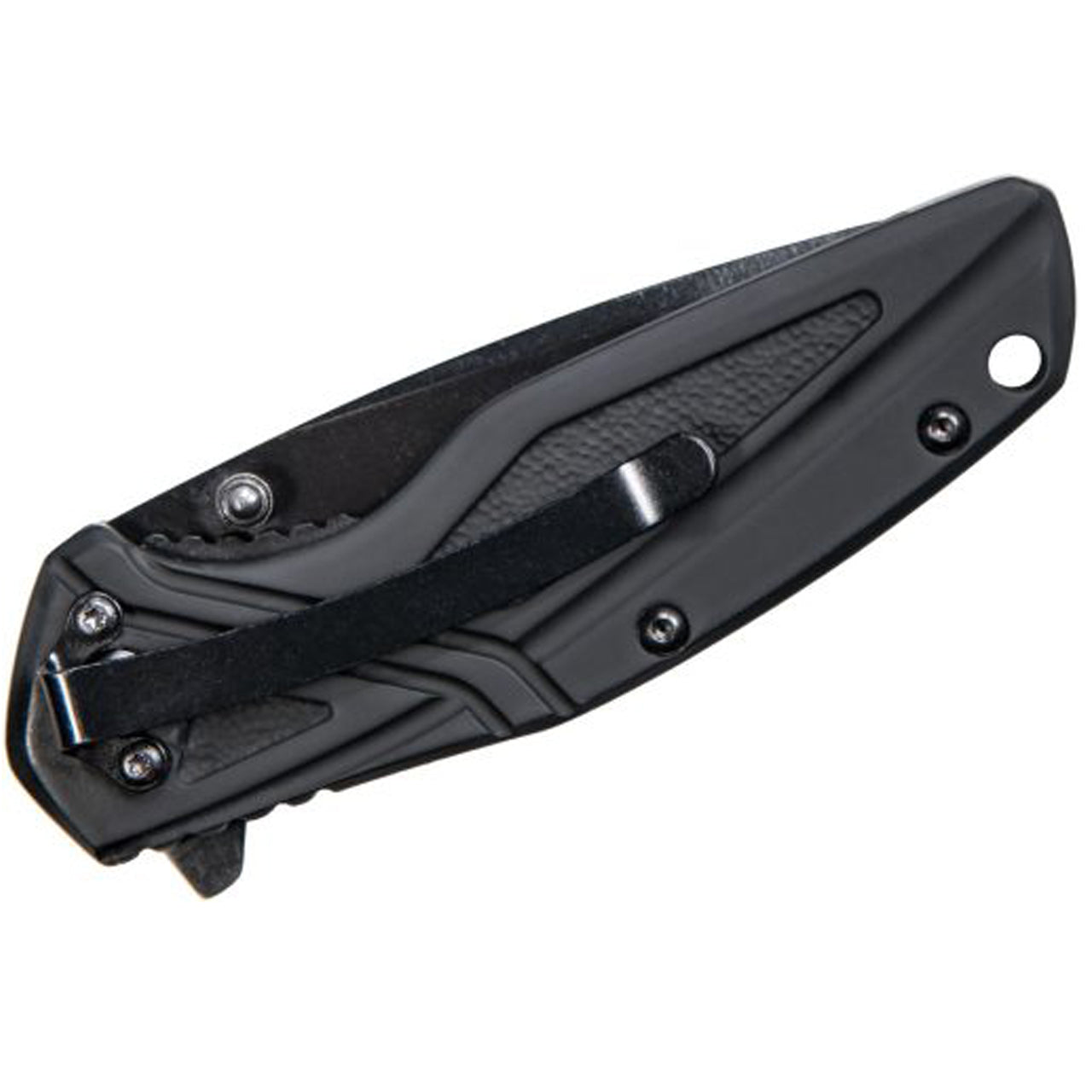 The Smith & Wesson SW1101 folding knife features a 3″ 8Cr13MoV black oxide drop point blade that can be deployed via the flipper tab or dual thumb studs. 8Cr13MoV is a high-quality stainless steel similar in properties to AUS-8. www.moralepatches.com.au
