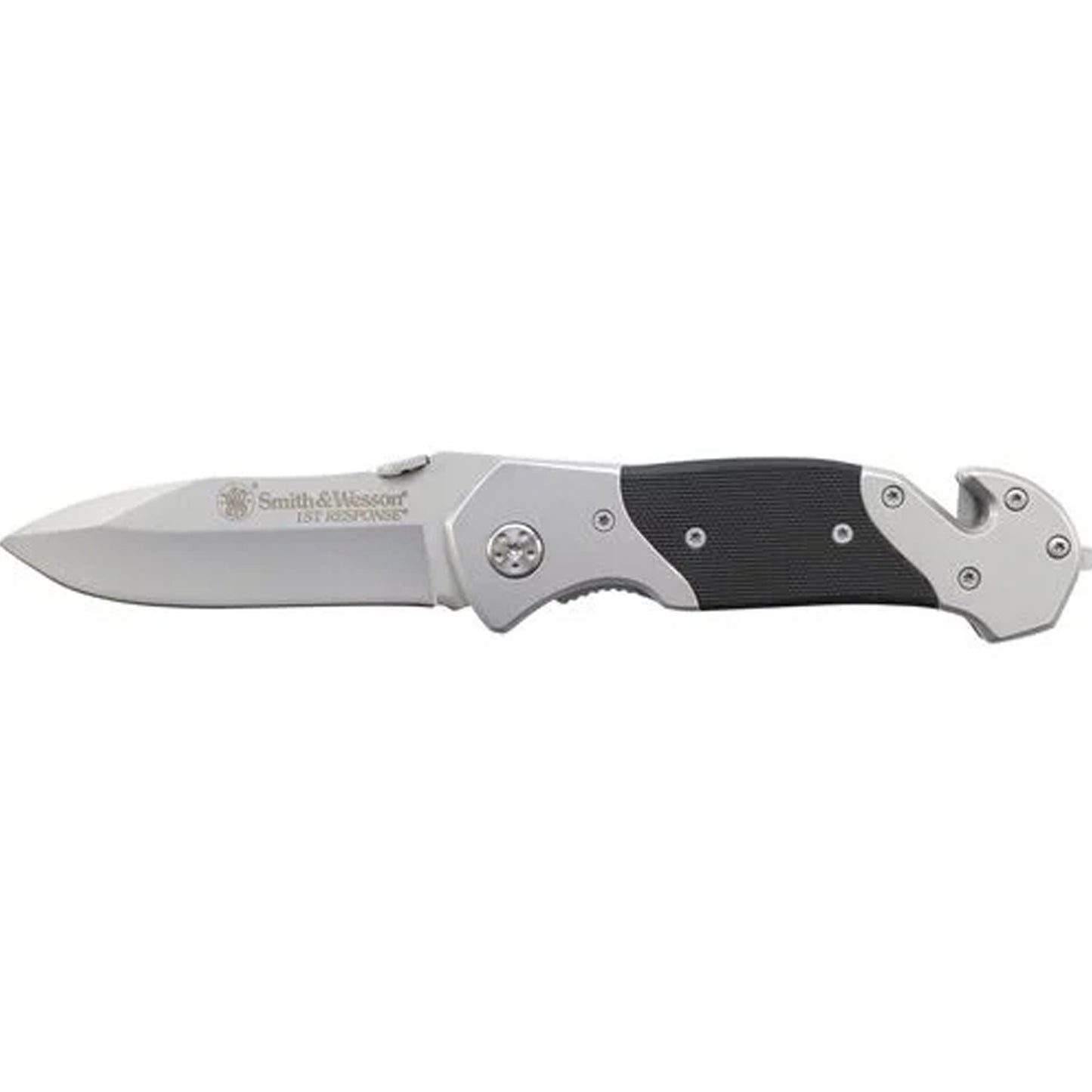 The Smith & Wesson SWFR 1st Response Drop Point Folding Knife is designed for tactical professionals and outdoor enthusiasts. The 3.3″ blade is made from durable 7Cr17MoV high carbon stainless steel, offering excellent sharpness and corrosion resistance. www.moralepatches.com.au