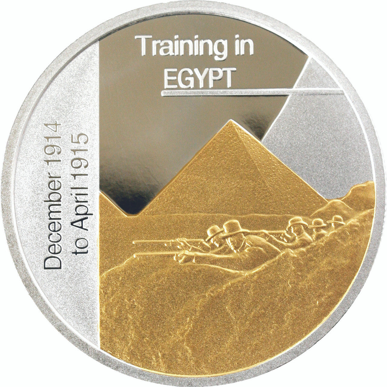 The Stunning Sands of Gallipoli 2005 release Training in Egypt Limited Edition Medallion is a must-have for military enthusiasts and collectors alike. This exquisite medallion pays homage to the Australian Imperial Force's training in Egypt before their journey to Gallipoli. www.moralepatches.com.au