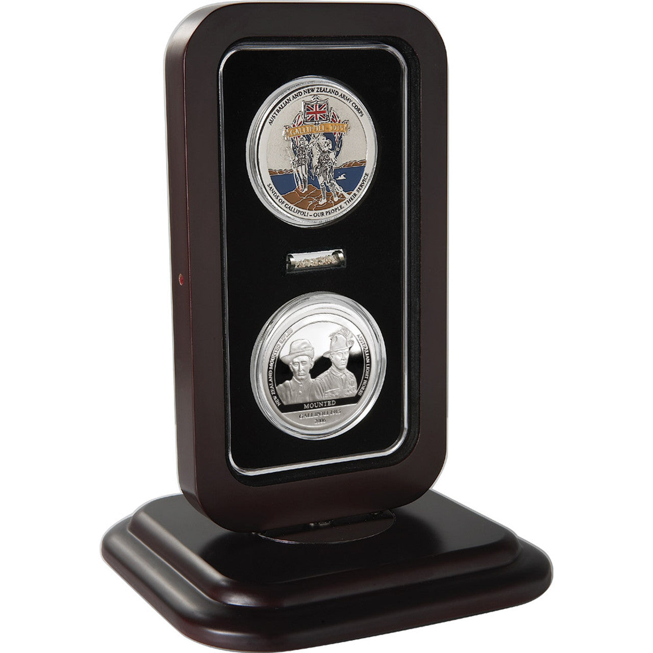 The Sands of Gallipoli 2006 release Mounted Limited Edition Medallion is a truly spectacular collectible from the tactical specialists. This limited-edition medallion pays tribute to the brave members of the Australian Light Horse and New Zealand Mounted Rifles who fought dismounted throughout the Gallipoli campaign in 1915. www.moralepatches.com.au