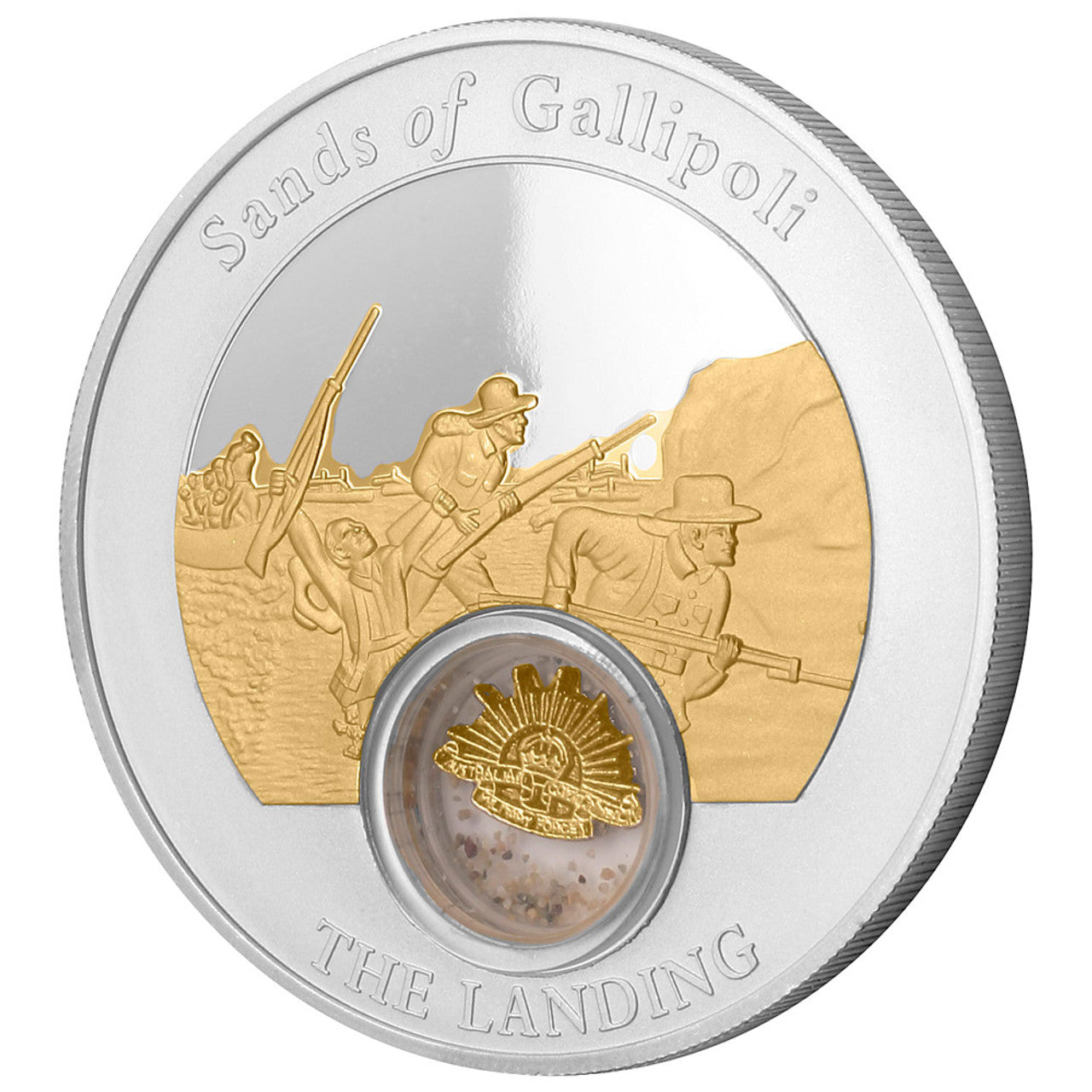 Colour: Gold, silver Material: Minted from brass alloy, finished in highly polished gold and silver plate Measurement: Medallions: 50mm x 4.5mm, Case: 195mm (W) x 245mm (H) x 30mm (D) Volume: Limited to 2,500 releases www.moralepatches.com.au