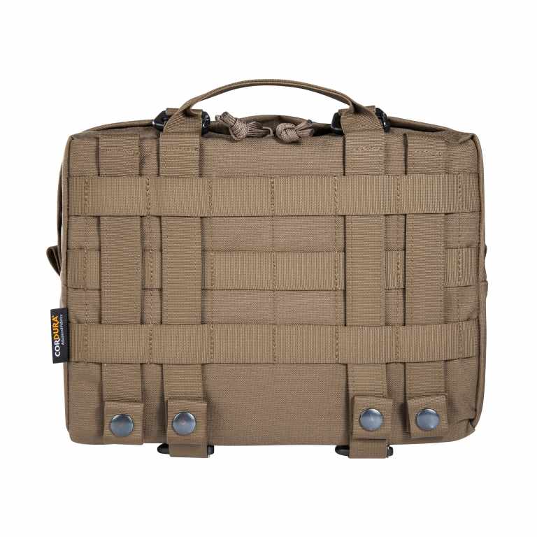 Large accessory and lid pouch. The TT Tac Pouch 10 MKII is designed as a MOLLE affixed pouch for the TT Base Pack 52 and TT Base Pack 75, though can also be used with other backpacks or as a large hip pouch. Twin compression straps contain goods in transit, and a MOLLE front provides adaptability. www.moralepatches.com.au