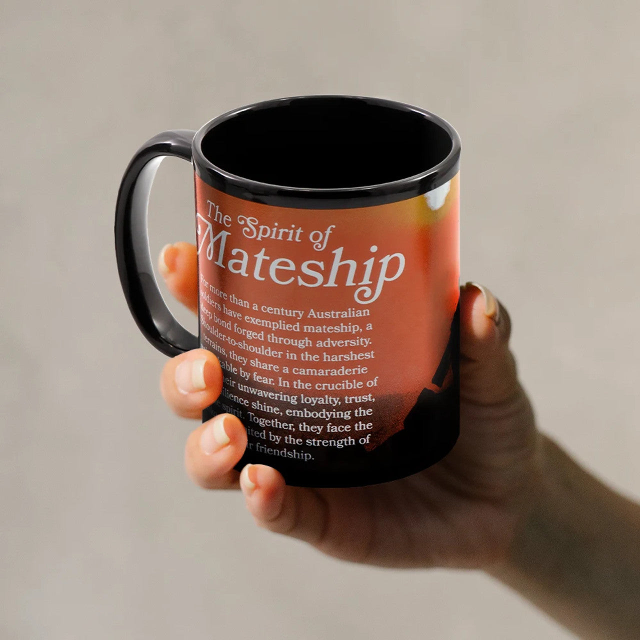Introducing "The Spirit of Mateship Coffee Mug" – a tribute to the indomitable spirit of Australian soldiers who have exemplified the essence of mateship for over a century. www.moralepatches.com.au