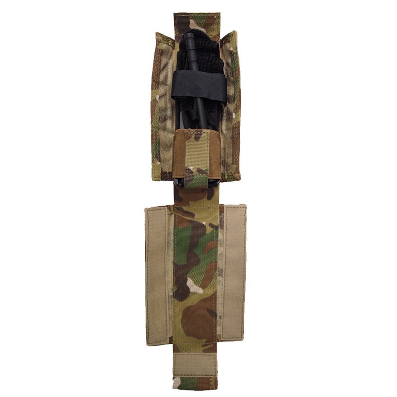 The tourniquet cover is designed to be worn on the man. The pouch is easily released by a velcro tab at the top when pulled allows the cover to drop open and expose the tourniquet. The pouch holds both the SOFTT and the C-A-T tourniquet. www.moralepatches.com.au