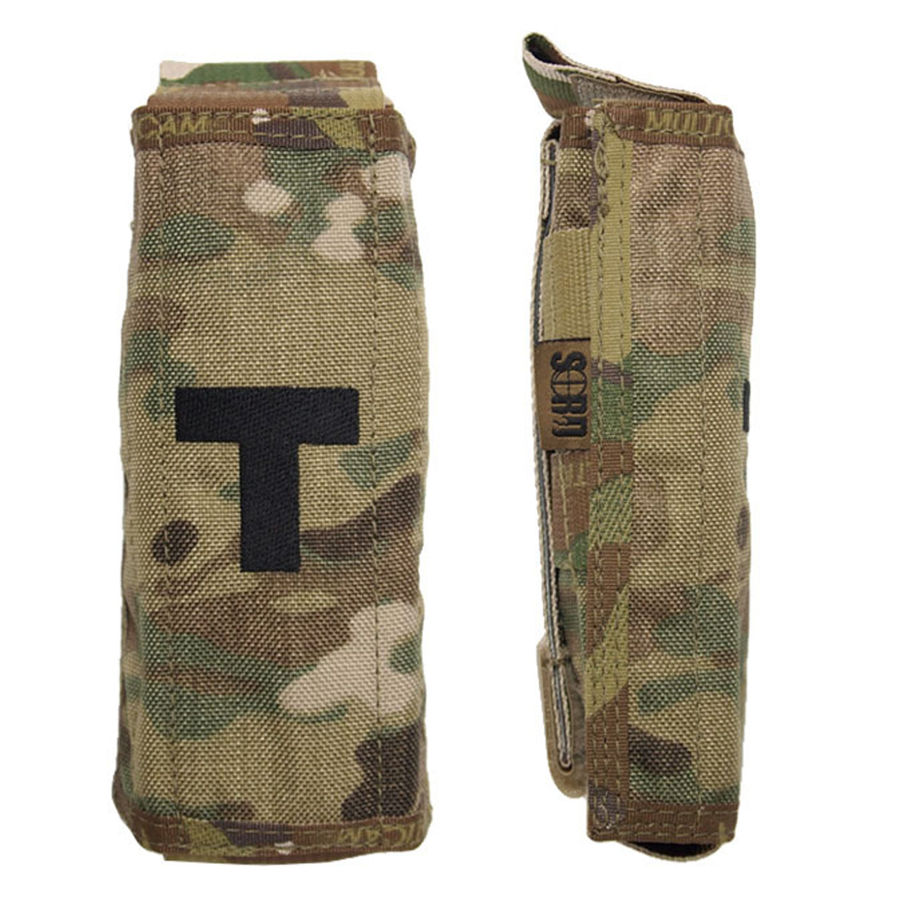 The tourniquet cover is designed to be worn on the man. The pouch is easily released by a velcro tab at the top when pulled allows the cover to drop open and expose the tourniquet. The pouch holds both the SOFTT and the C-A-T tourniquet. www.moralepatches.com.au