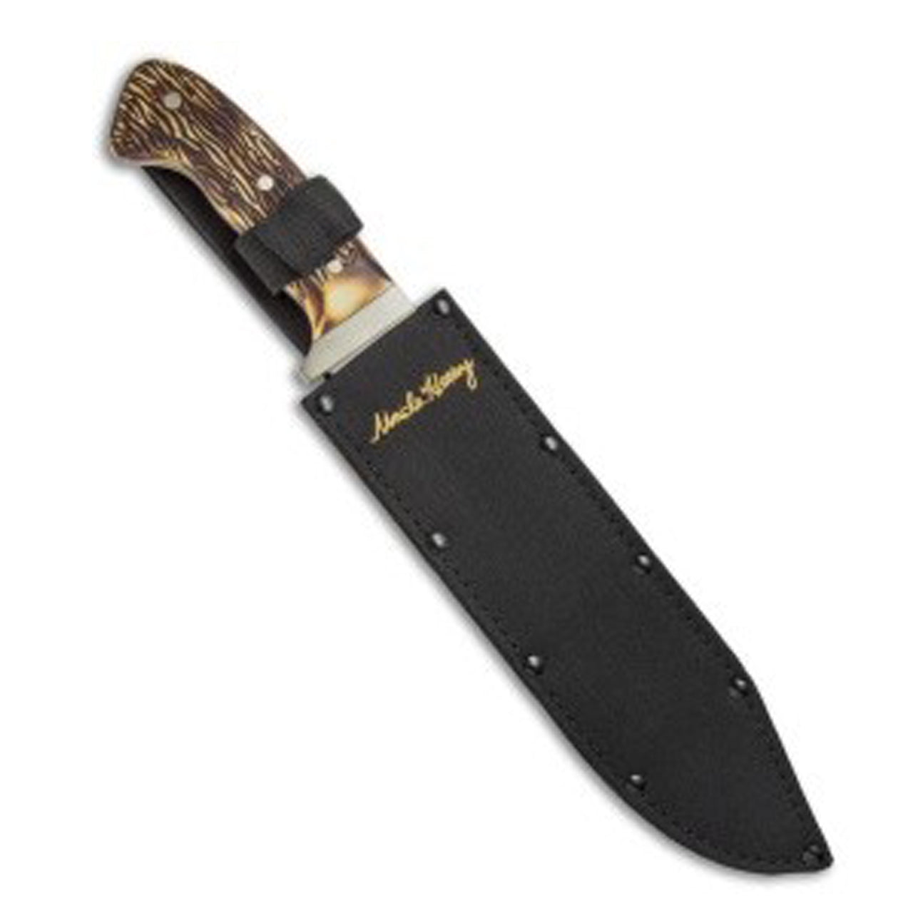 The Uncle Henry Large Bowie features a large profile and a full tang design for managing any difficult cutting chore. It’s tough stainless steel blade comes with a satin finish, hollow grinds, and a plain cutting edge. The Uncle Henry Large Bowie includes a nylon sheath for comfortable belt carry. www.moralepatches.com.au