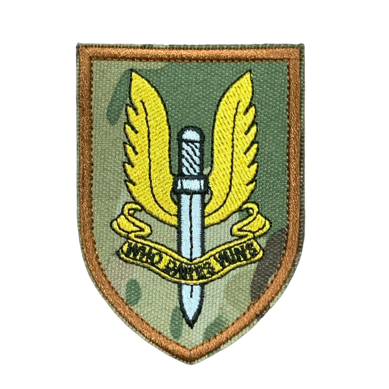 Take on new challenges and embrace the daring spirit of the British SAS with "Who Dares Wins" Patch Hook & Loop. This powerful motto has been embraced by eleven elite special forces units worldwide, and now you can embody it in your own organization or project. www.moralepatches.com.au
