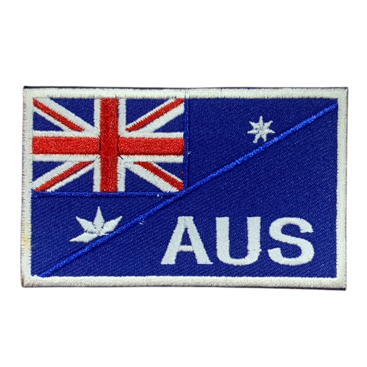 Experience the bold beauty of Australian Blue with the classic touch of White Outline in our exquisite embroidered patch, now with a convenient Velcro backing for easy application. Measuring 8.5x5.5cm, this patch is the perfect way to add a touch of Australia to any outfit or accessory. Don't miss the chance to proudly display your love for this stunning country in a unique and stylish way. www.moralepatches.com.au
