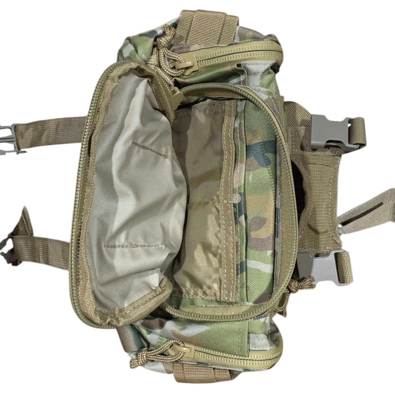 Elevate your outdoor adventures with the AMCU Waist Bag With MOLLE Adaptability! This versatile bum bag features convenient side and front pockets, as well as MOLLE fittings and x2 straps for ultimate functionality. The top compression strap/handle and waist belt ensure a secure fit, while the main compartment with mesh divider allows for easy organization. Crafted with heavy duty fabric, this bag can handle even the toughest terrain. www.moralepatches.com.au