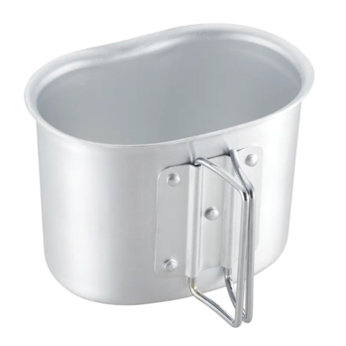 The US Army Style Aluminium Canteen Cup is lightweight yet strong and features folding handles for easy use and pouring. Traditional kidney shape.
Features:
Material: Aluminium
Folding Handles
It will fit over the bottom of a 1qt Canteen
Specifications:
Weight: 97g
Dimensions (handles folded): 12.9 x 8.5 x 9.4 cm www.moralepatches.com.au