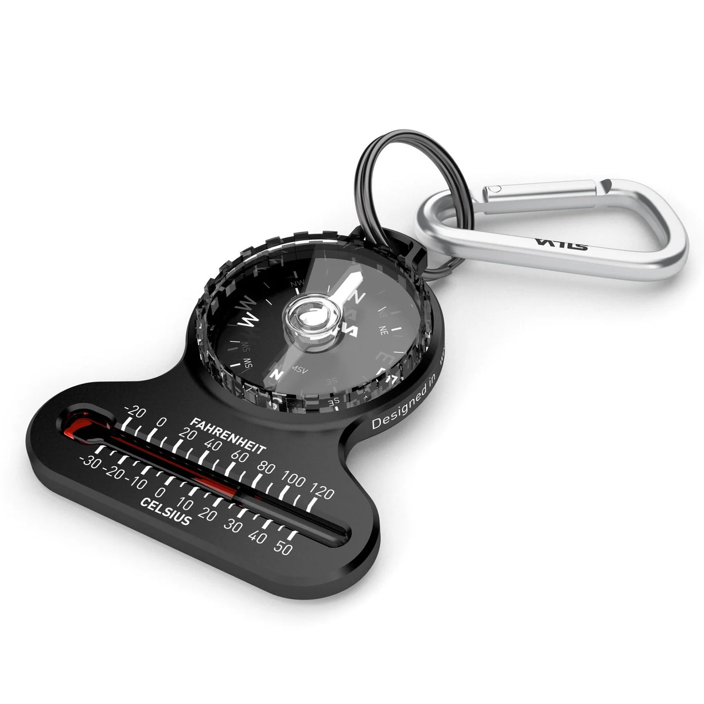 Not for advanced navigation, but a great aid if you need to find the right direction or a backup for a more advanced compass. It fits right in your pocket and comes with a carabiner hook for attachment as well as a thermometer to keep you aware of your environment’s shiftings. Keep this compass in your pocket at all times and you’ll be safe! www.moralepatches.com.au
