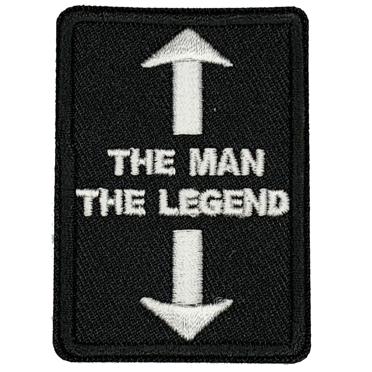The man the legend Iron On Patch. Great for attaching to your jackets, shirts, pants, jeans, hats. www.moralepatches.com.au