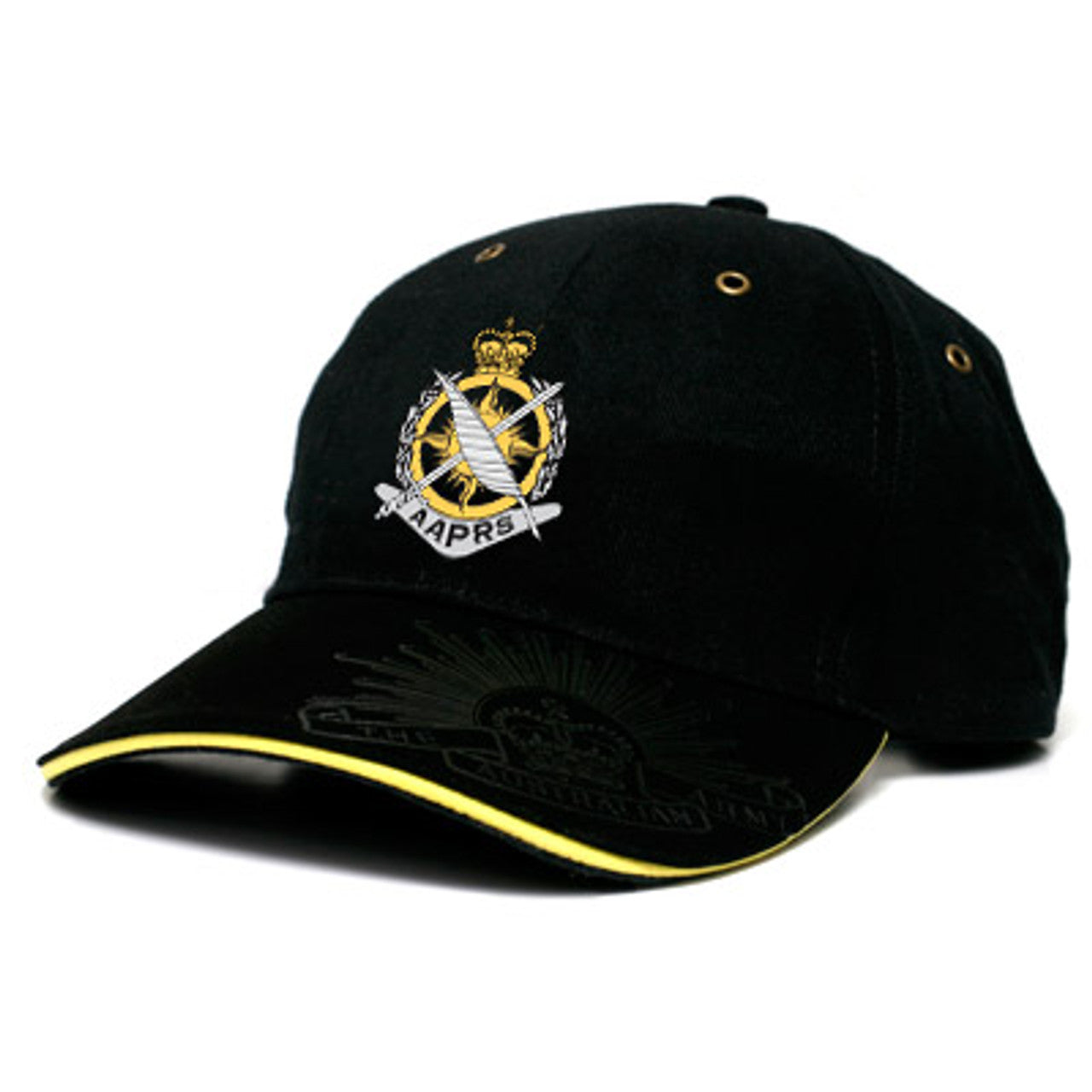 This Australian Army Public Relations Service (AAPRS) cap is both stylish and practical with its cool looks. This quality heavy brushed cotton cap has the AAPRS crest embroidered on the front, and also proudly displays the Rising Sun Badge embossed on the peak and engraved on the strap buckle. www.moralepatches.com.au