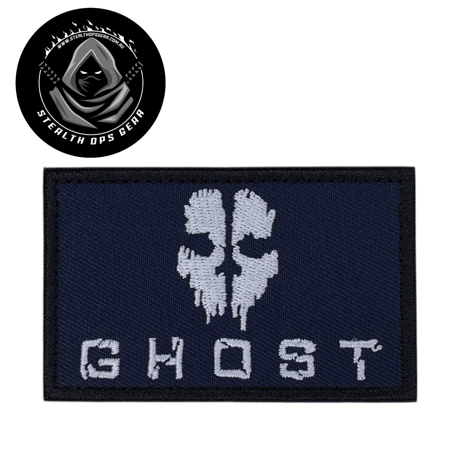 The Blue & White Ghost Embroidery Morale Patch , measuring 8x5cm, is a striking and durable addition to personalize your gear with style and toughness. Crafted with high-quality embroidery, this patch features a versatile Multicam pattern that blends seamlessly with various tactical and outdoor equipment. www.moralepatches.com.au