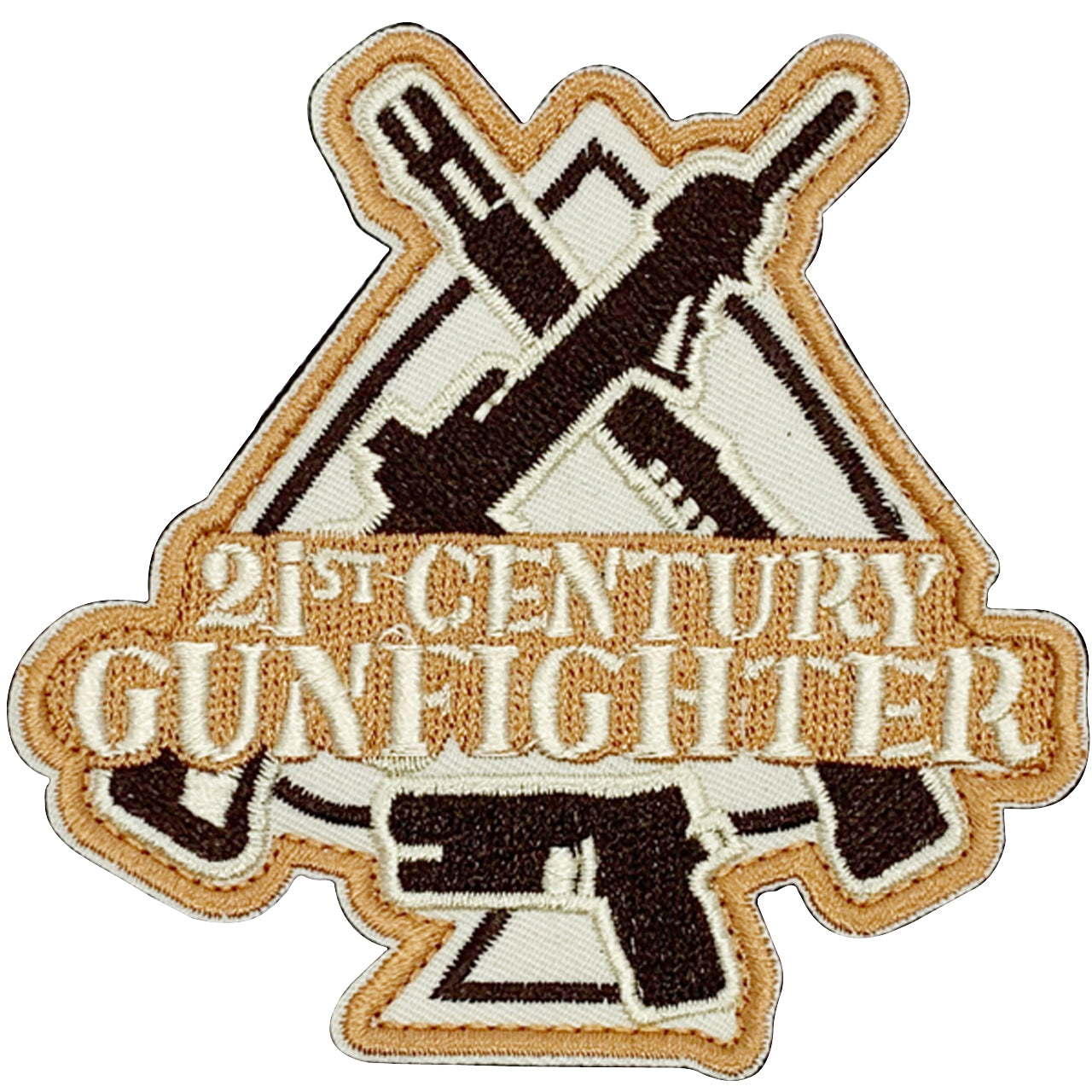 21st Century Gunfighters Patch Hook & Loop. Size: 8.8x8.7cm HOOK AND LOOP BACKED PATCH(BOTH PROVIDED)
