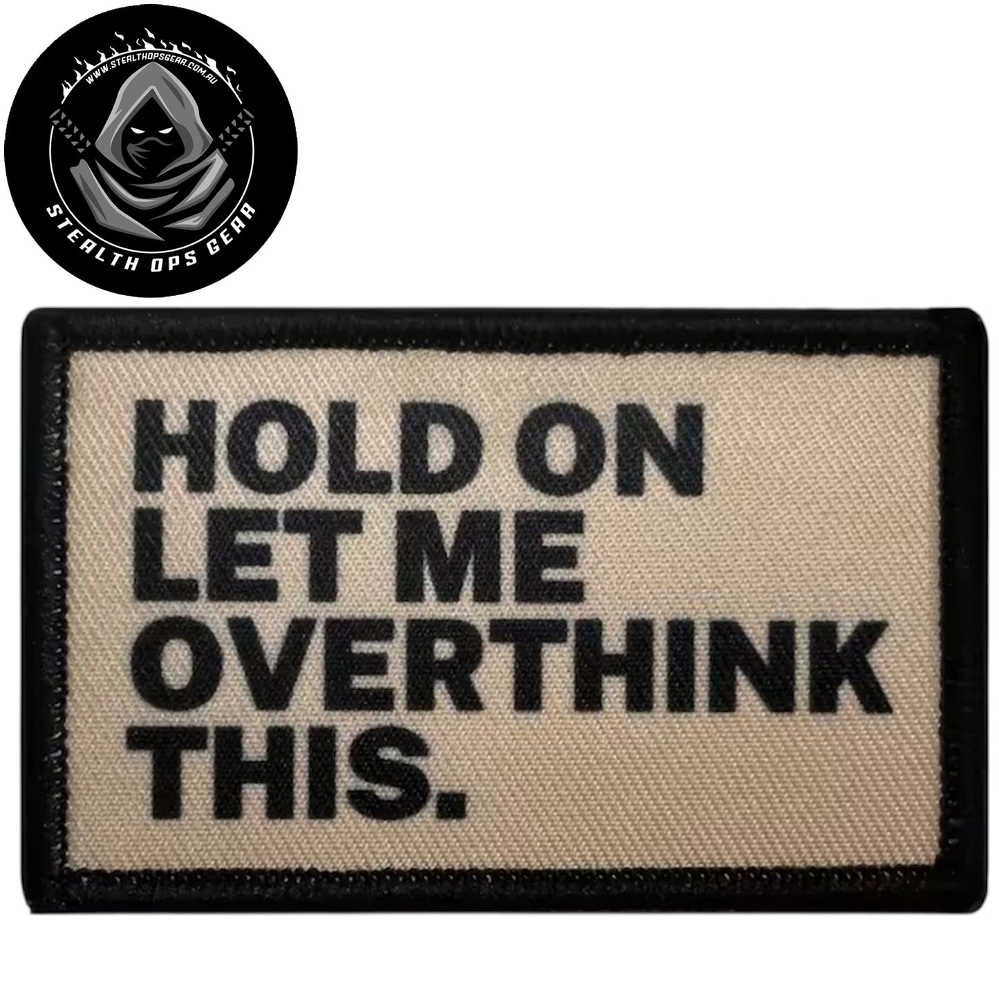 Unleash your creativity with the Hold On Embroidery Printed Patch Hook & Loop - Stealth Ops Gear! Measuring 8x5cm and featuring a beautifully embroidered design and secure hook & loop backing, this patch is a must-have for any collector. www.moralepatches.com.au
