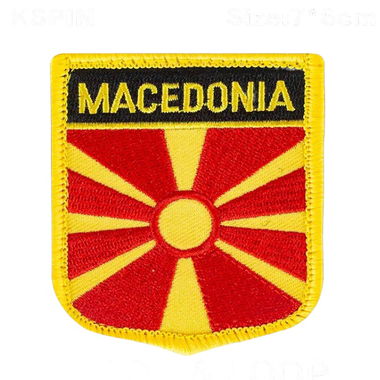 This Macedonia Flag Embroidery Velcro Backed Morale Patch Badge comes with Velcro backing for effortless attachment and measures 7x6cm. Show your unwavering support for this amazing country by adding this badge to your collection today! www.moralepatches.com.au