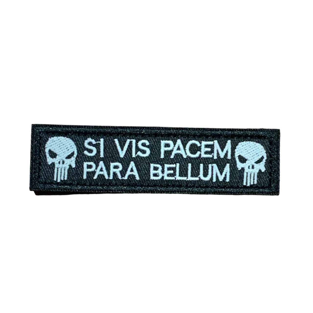 Experience the power and impact of Punishment White On Black Velcro Backed Patch in a compact 9.5x2.5cm size. Don't underestimate the potential of this patch - it's the perfect addition to any outfit or accessory. Order now and discover the endless possibilities! www.moralepatches.com.au