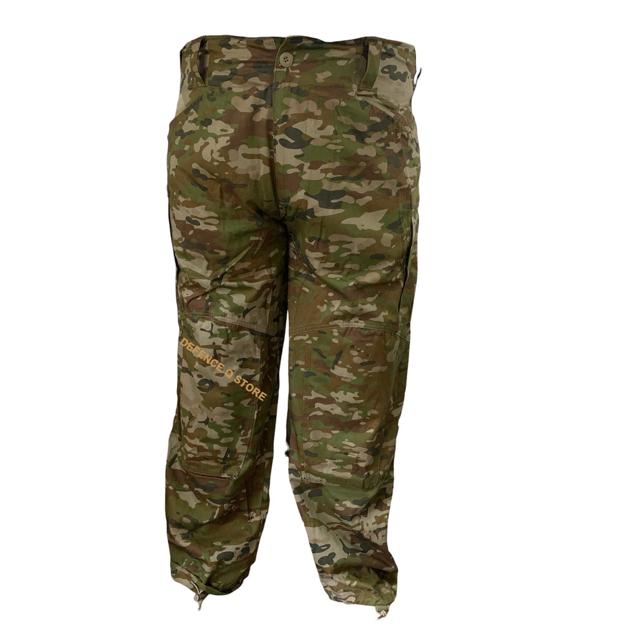 The Army Tactical Trousers AMCU are designed with AMC compatible military pattern, featuring cargo pockets with zips on the legs, an adjustable waist with wide belt loops, and elastic trouser ties with a toggle at the ankles. The groin area is made of elastic material for added comfort and movability, while padding through the waistband maintains a similar design to standard military trousers. Made with 100% cotton, the trousers come in a stylish AMC color. www.moralepatches.com.au