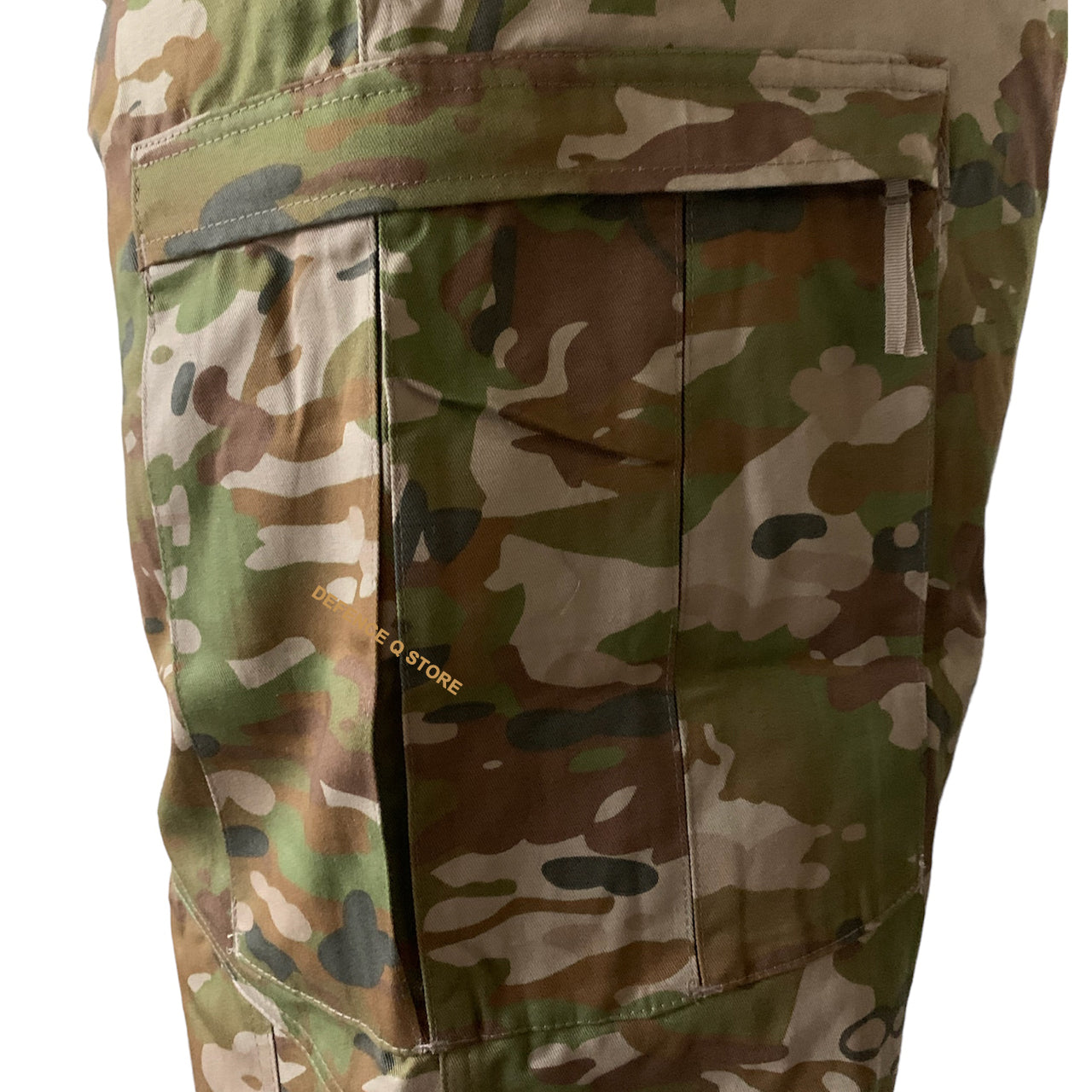 The Army Tactical Trousers AMCU are designed with AMC compatible military pattern, featuring cargo pockets with zips on the legs, an adjustable waist with wide belt loops, and elastic trouser ties with a toggle at the ankles. The groin area is made of elastic material for added comfort and movability, while padding through the waistband maintains a similar design to standard military trousers. Made with 100% cotton, the trousers come in a stylish AMC color. www.moralepatches.com.au