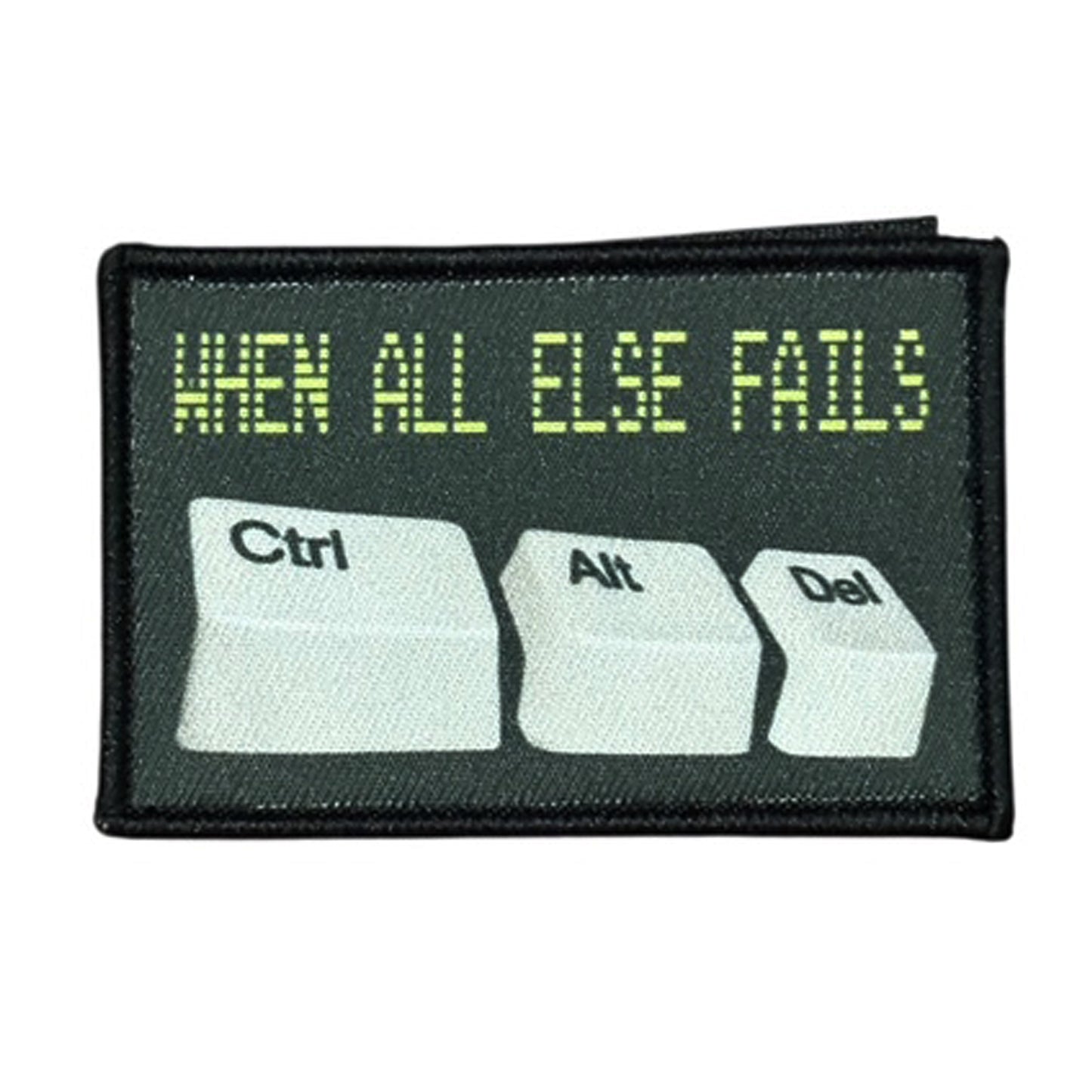 When All Else Fails Embroidery Morale Patch - Stealth Ops Gear, measuring 8x5cm, is a striking and durable addition to personalize your gear with style and toughness. www.moralepatches.com.au