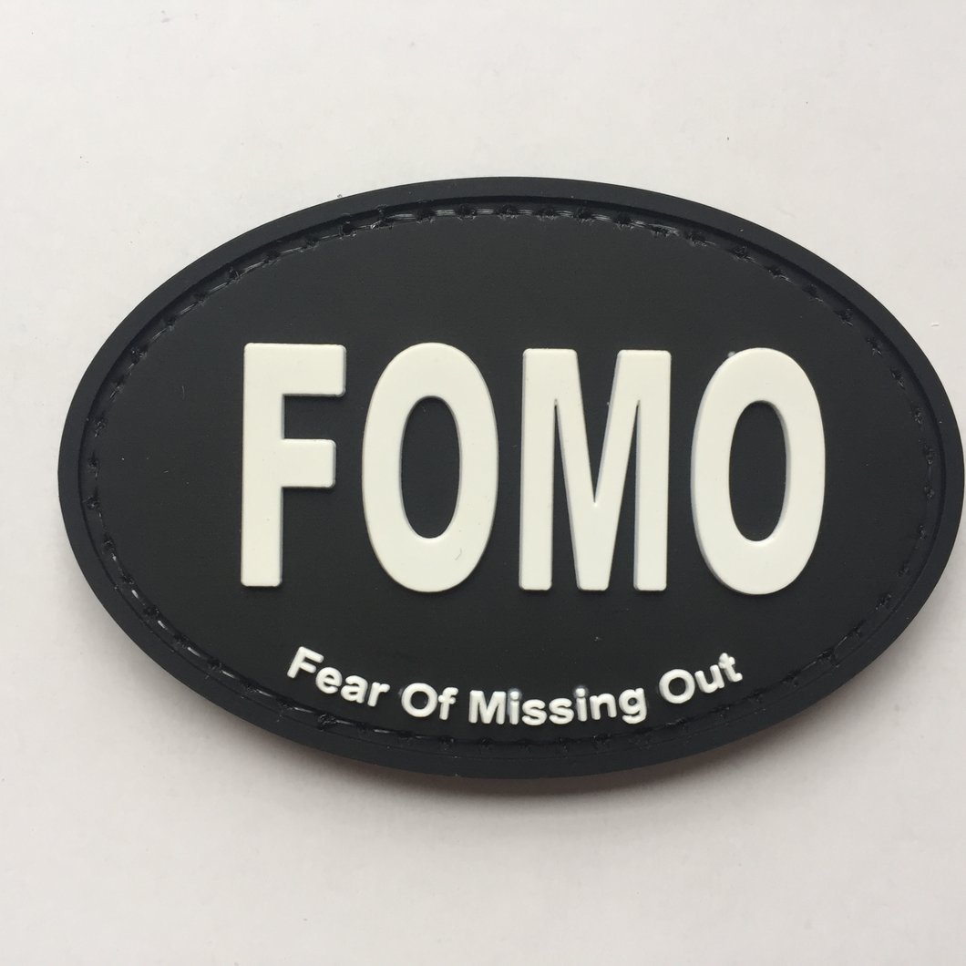 FOMO -Fear of Missing Out PVC Patch Various Colours