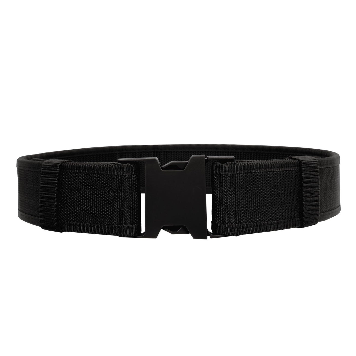 Rothco's Duty Belt is the perfect belt for police officers, security guards, or any public safety official. Duty Belt Ideal For Police Officers, Security Guards, And Public Safety Officials Constructed From Poly Webbing For A Firm And Durable Platform To Hold Duty Gear Measures 2.25" Wide Quick Release Buckle For Attaching And Detaching The Belt Pouches For The Duty Belt Are Sold Separately