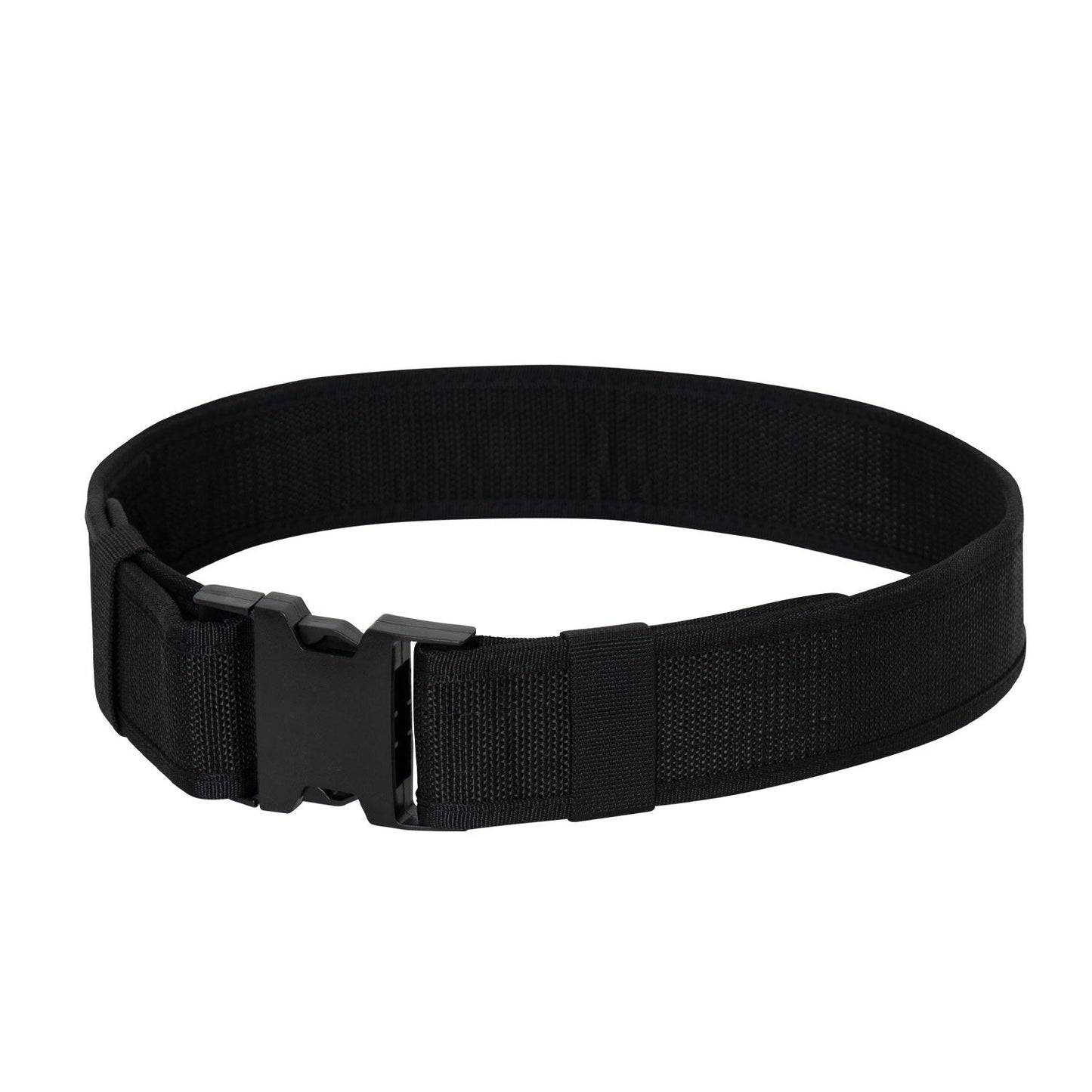 Rothco's Duty Belt is the perfect belt for police officers, security guards, or any public safety official. Duty Belt Ideal For Police Officers, Security Guards, And Public Safety Officials Constructed From Poly Webbing For A Firm And Durable Platform To Hold Duty Gear Measures 2.25" Wide Quick Release Buckle For Attaching And Detaching The Belt Pouches For The Duty Belt Are Sold Separately