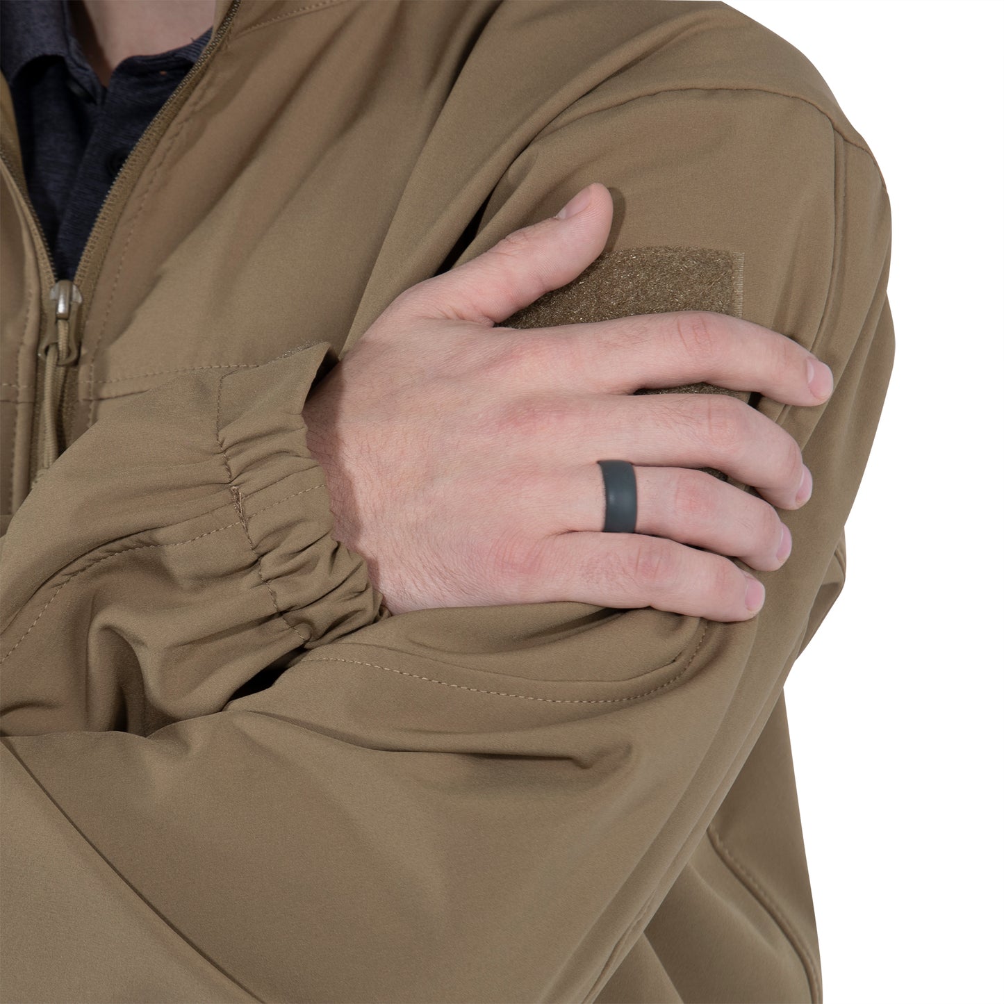 Silicone Ring is ideal for military and law enforcement professionals looking to prevent finger injuries caused by wearing a ring. Sturdy Yet Soft Tactical Wedding Ring Is A Safe Alternative To A Traditional Metal Ring For Police And Military Service Members Silicone Wedding Ring Constructed From Medical Grade Silicone For Maximum Durability Wedding Band Features A Non-Conductive Material Sleek Silicone Band Helps To Maintain A Professional Appearance For half sizes please go up