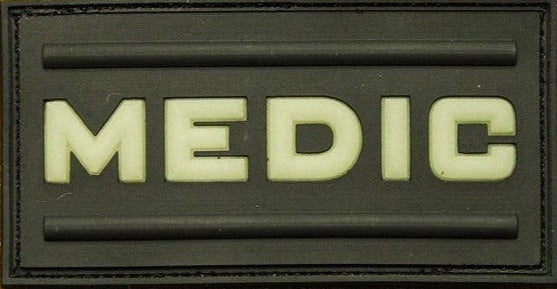 Glow Medic PVC Patch, Velcro backed Badge. Great for attaching to your field gear, jackets, shirts, pants, jeans, hats or even create your own patch board. Size: 7.5x4cm moralepatches.com.au
