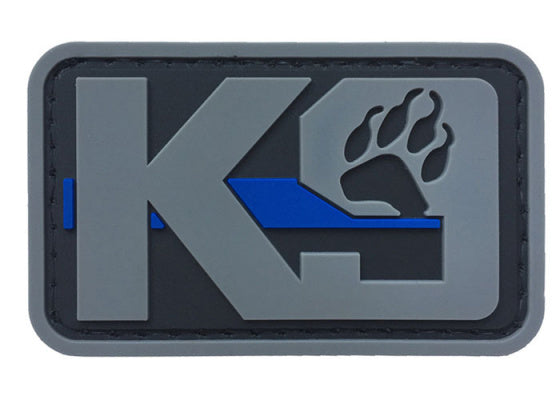 K9 Paw with Blue Line PVC Patch, Velcro backed Badge. Great for attaching to your field gear, jackets, shirts, pants, jeans, hats or even create your own patch board. Size: 6x3.8cm
