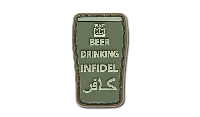 Beer Drinking Infidel PVC Patch