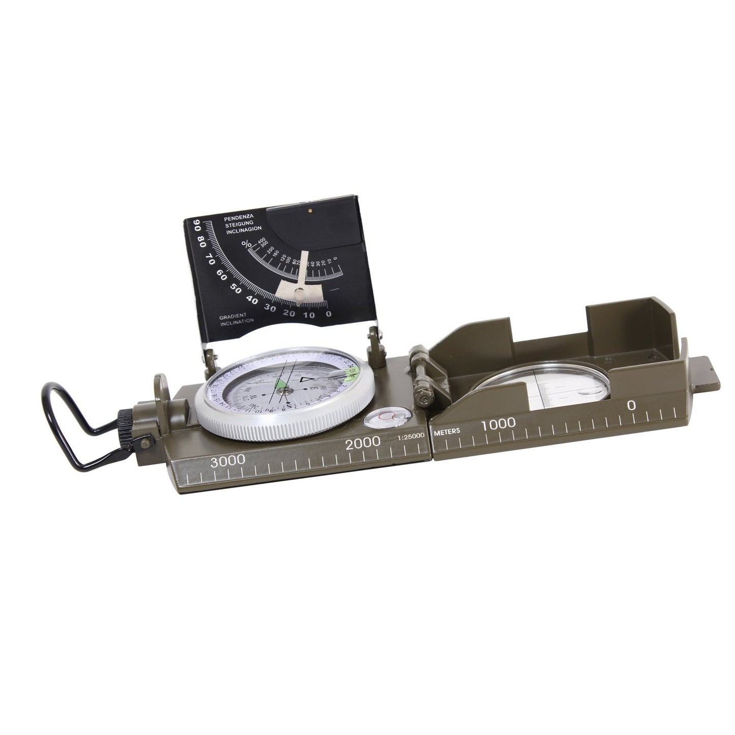 Rothco’s Deluxe Marching Compass is a multi-use compass that is protected by a durable zinc alloy case. Marching Compass Is Protected By A Zinc Alloy Case Side Ruler To Use On Your Map In Conjunction To The Map’s Scale To Determine Distances Green Fluorescent North Arrow 360 Degree Circular Scale Inclination Scale Magnifier And Level