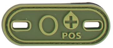 Blood Type PVC Patch Grey and Green Styles