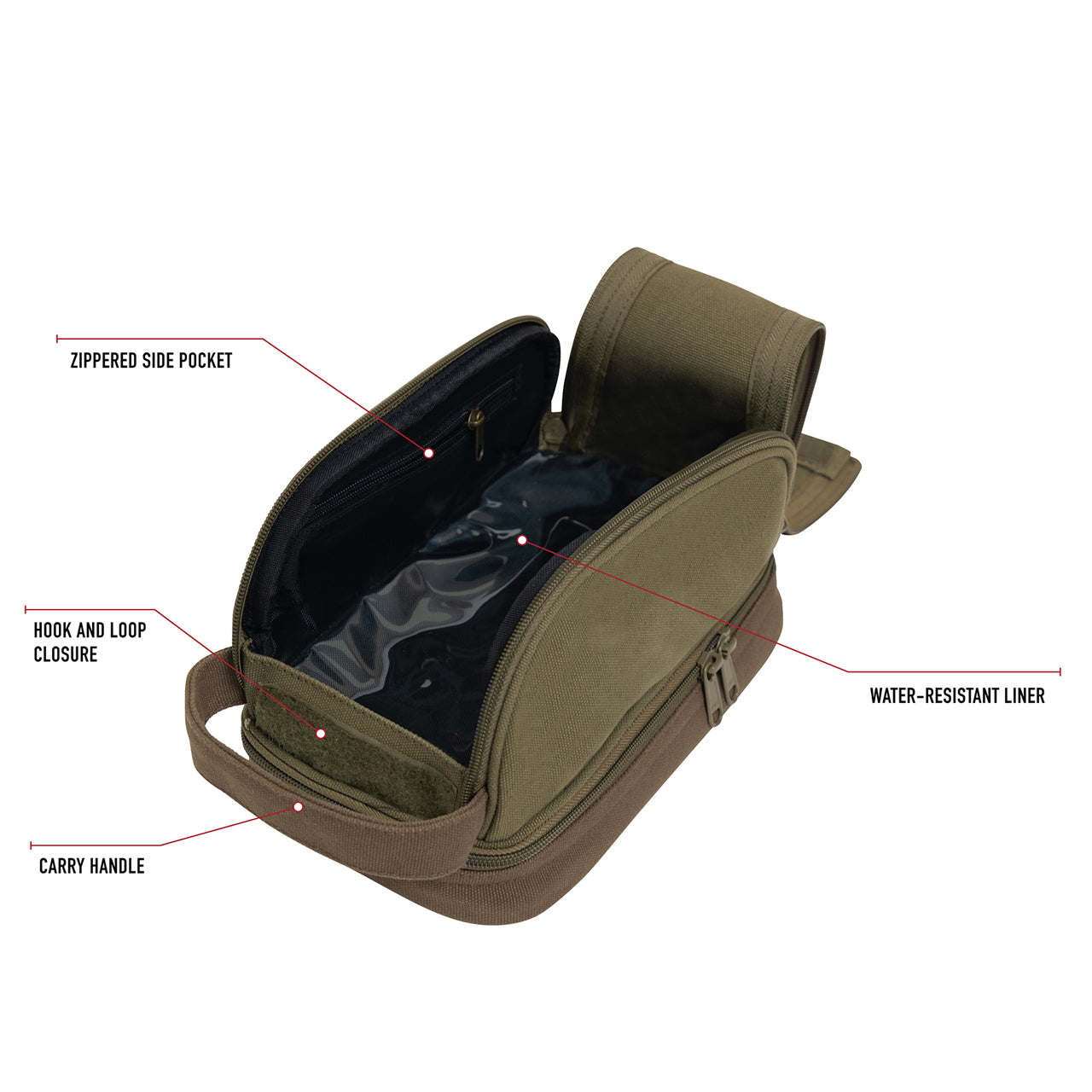 Rothco’s Deluxe Canvas Toiletry Kit Is Equipped With A Carry Handle, Multiple Compartments, And Mesh Pockets To Keep Your Travel Essentials Organized For Easy Access While On The Go. www.moralepatches.com.au