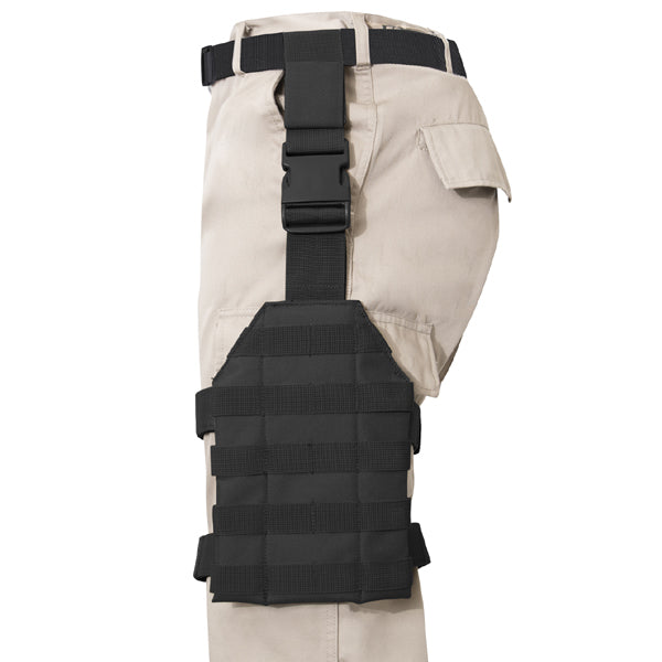Rothco’s MOLLE Drop Leg Panel is designed to adapt to your tactical needs; the MOLLE panel can be utilized for mounting holsters, mag pouches, and other MOLLE accessories for easy access.