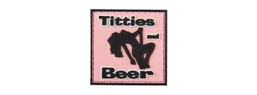 Titties and Beer PVC Patch, Velcro backed Badge. Great for attaching to your field gear, jackets, shirts, pants, jeans, hats or even create your own patch board. Size: 4.2x4.2cm