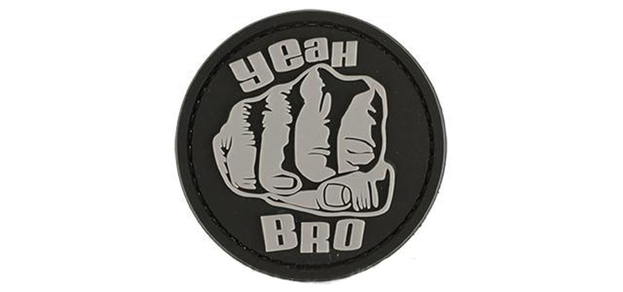 Yeah Bro PVC Patch, Velcro backed Badge. Great for attaching to your field gear, jackets, shirts, pants, jeans, hats or even create your own patch board. Size: 6cm