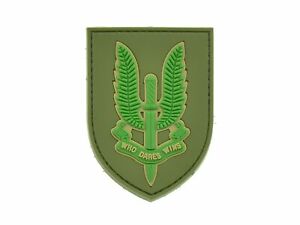 Special Air Service SUS, Who Dares Wins PVC Patch, Velcro backed Badge. Great for attaching to your field gear, jackets, shirts, pants, jeans, hats or even create your own patch board. Size: 7.5x5.2cm