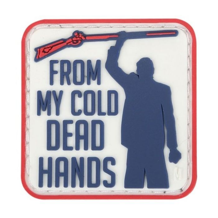 From my Cold Dead Hands PVC Patch, Velcro backed Badge. Great for attaching to your field gear, jackets, shirts, pants, jeans, hats or even create your own patch board. Size: 3.8x3.7cm